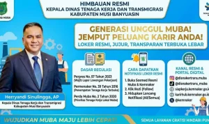 Info Lowongan Kerja Resmi Disnakertrans Musi Banyuasin Kepala Disnakertrans Muba mengimbau pencari kerja memantau lowongan kerja resmi