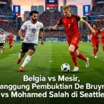 Laga pembuka Grup G yang mempertemukan Tim Nasional Belgia kontra Mesir ini diprediksi akan menjadi panggung pertempuran taktis yang sengit sekaligus menghibur, mengingat kedua tim diperkuat oleh deretan bintang papan atas dunia. (SUARAMUSI.ID)