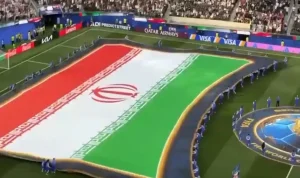 Pesan damai dari Stadion SoFi. (SUARAMUSI.ID)