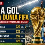 Sejak kompetisi sepak bola sejagat ini digulirkan pertama kali pada kurun 1930, produktivitas gol kerap menjadi indikator utama kehebatan serta karakter menyerang suatu negara. (SUARAMUSI.ID)