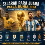 Sejak Piala Dunia pertama kali digulirkan pada tahun 1930 di Uruguay, hanya ada segelintir negara yang mampu membawa pulang trofi emas ikonik ini ke negaranya masing-masing. (SUARAMUSI.ID)